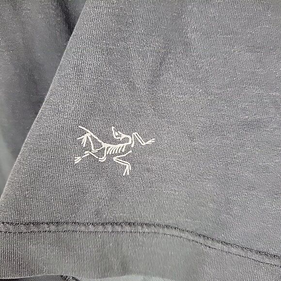 Arcteryx Eris Polo Shirt Mens XL Black Snap Buttons Short Sleeve - Picture 7 of 13